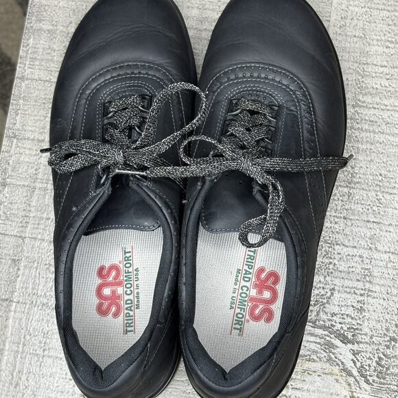 SAS Walk-Easy Nero Leather Walking Shoe Women's 9.5M Charcoal Black - Picture 4 of 8